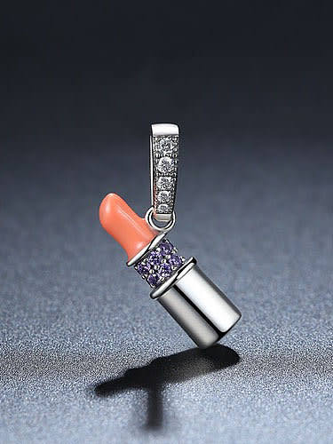 925 silver cute lipstick charms