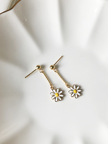 Clous d'oreilles mini chrysanthèmes en argent pur et or (MINI)