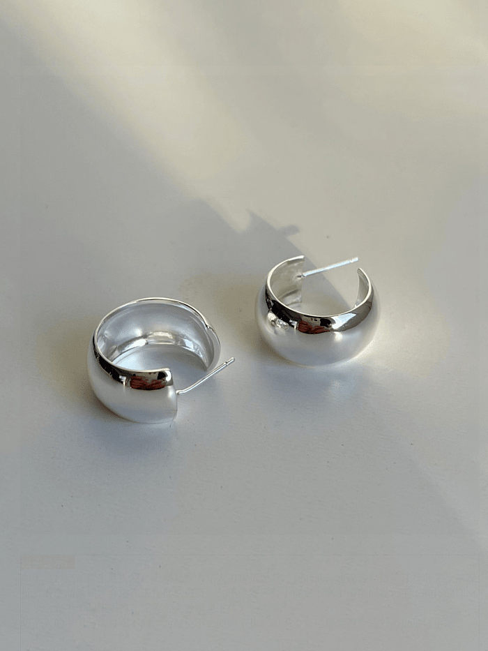 925 Sterling Silver Geometric Minimalist Stud Earring(Single-Only One)