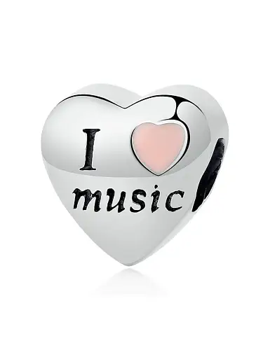 925 silver cute heart charms