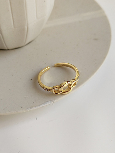 925 Sterling Silver With 18k Gold Plated Simplistic Rings