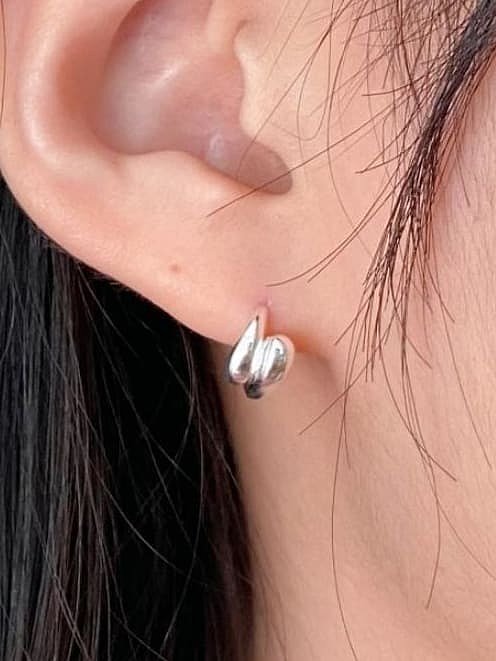 925 Sterling Silver Irregular Cute Stud Earring