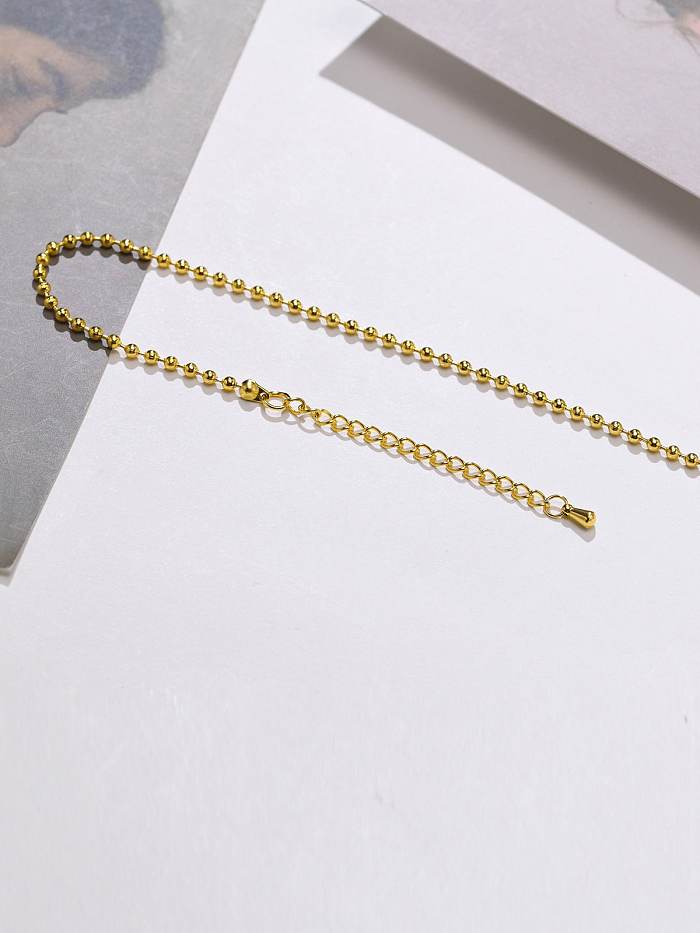 Bracelet de cheville en perles minimalistes géométriques en acier au titane