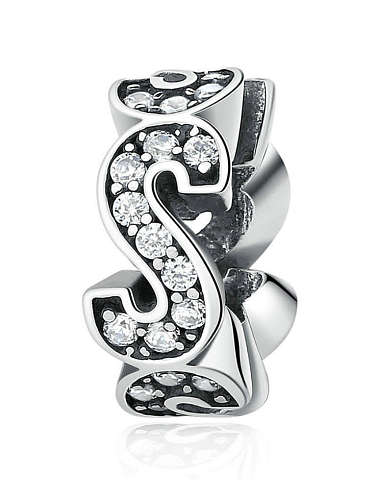 925 silver letter charms