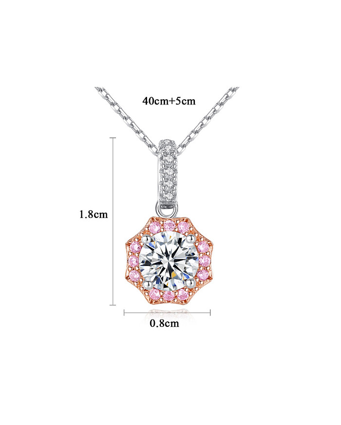 Sterling silver sweet AAA zircon Flower necklace