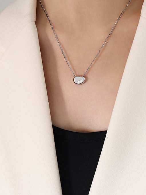 Geometrische minimalistische Halskette aus Titanstahl