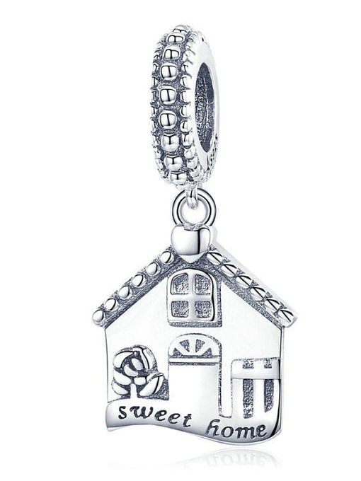 925 silver cute house charms