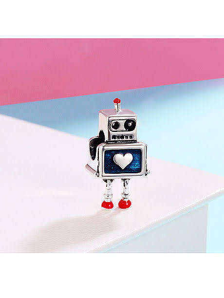 925 silver cute robotic charms