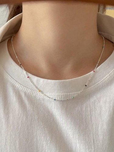 Minimalistische Halskette aus 925er Sterlingsilber