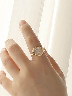 925 Sterling Silver Crystal Heart Vintage Band Ring