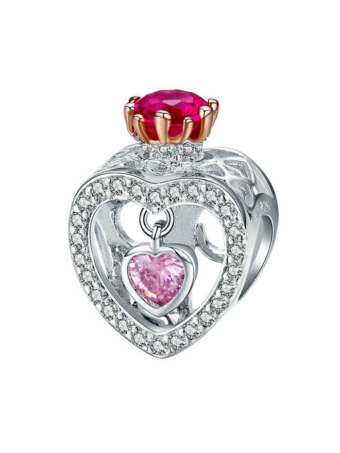 breloques coeur mignon en argent 925