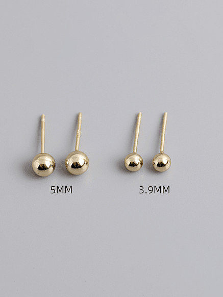Boucles d'oreilles minimalistes en forme de boule en argent sterling 925