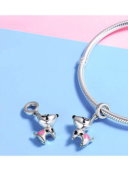 925 silver cute puppy charms