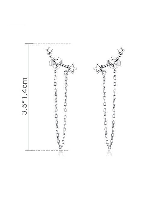 925 Sterling Silver Tassel Cute Threader Earring