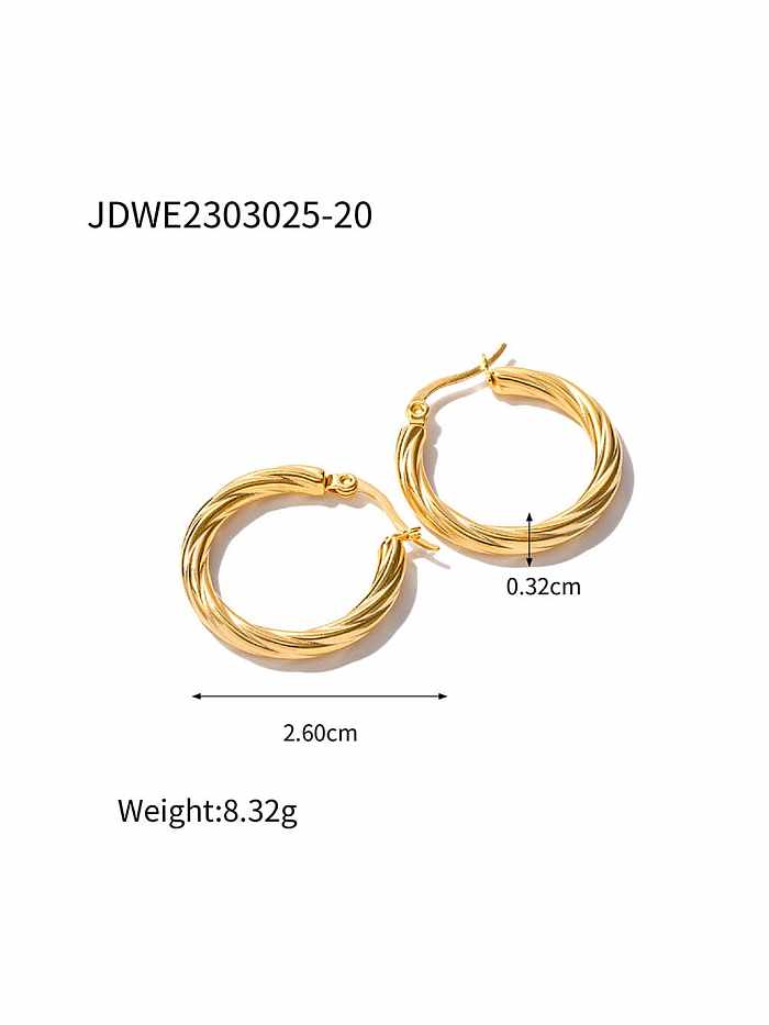 Stainless steel Round Trend Earring