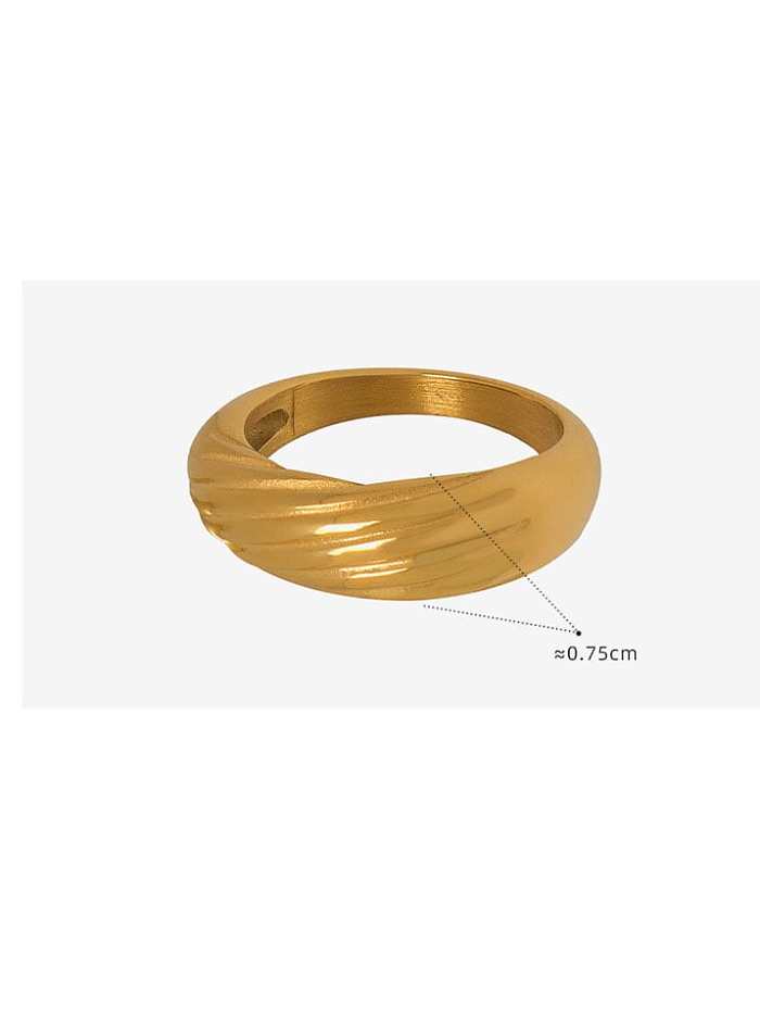 Titanium Steel Geometric Trend Band Ring