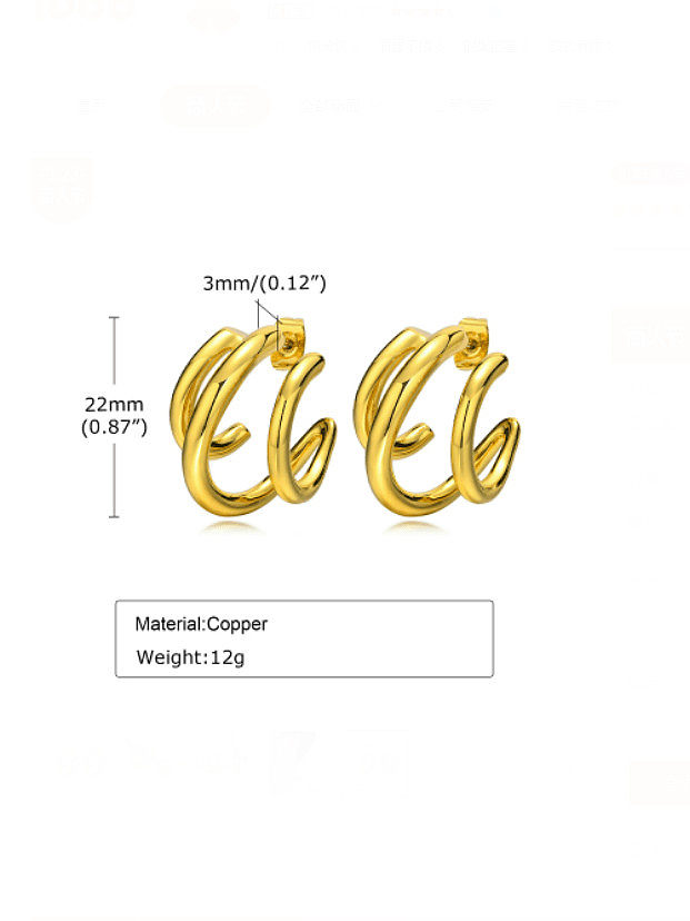Stainless steel Geometric Minimalist Stud Earring