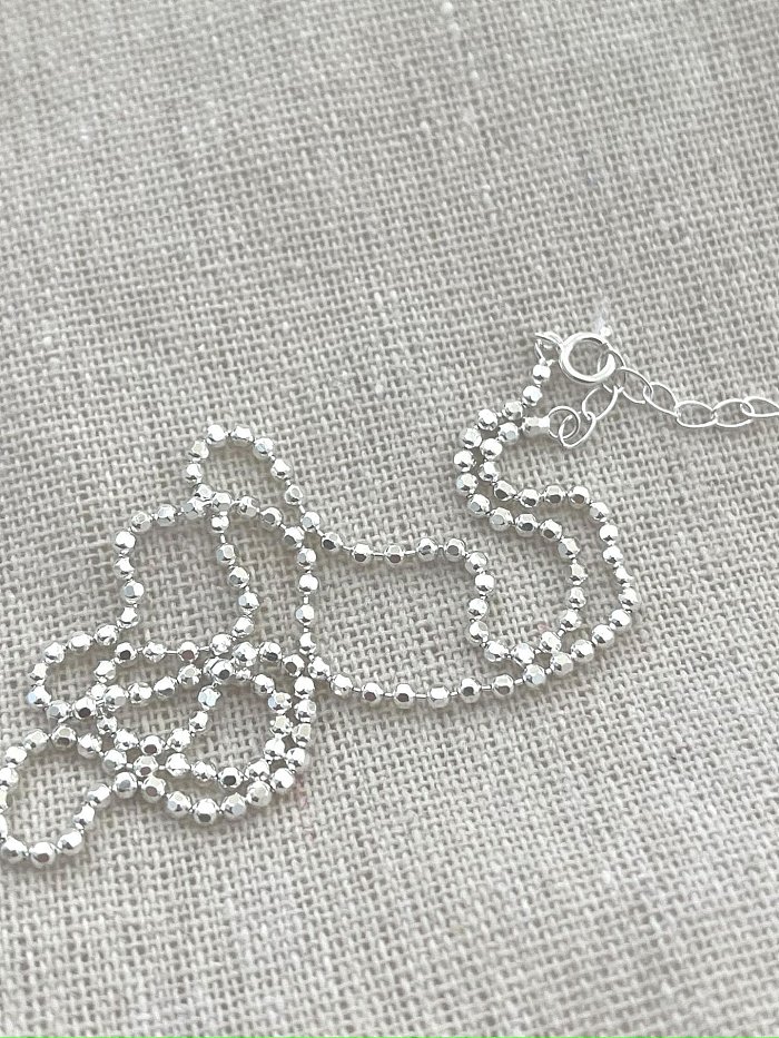 925 Sterling Silver Round Bead Minimalist Necklace
