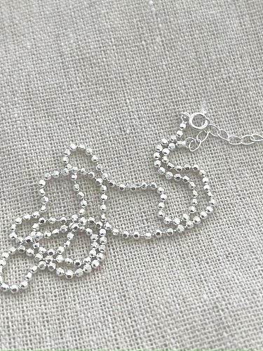 925 Sterling Silver Round Bead Minimalist Necklace