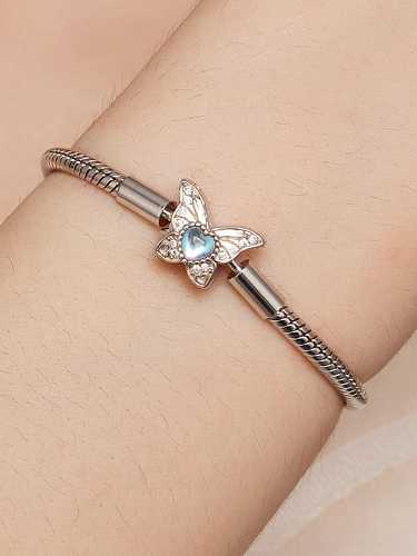 925 Sterling Silver Butterfly Dainty Link Bracelet
