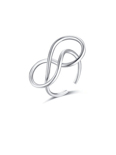 Übertriebener, minimalistischer Ring aus Sterlingsilber in freier Größe