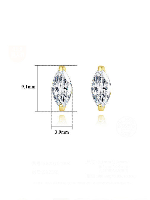 925 Sterling Silver Water Drop Minimalist Stud Earring