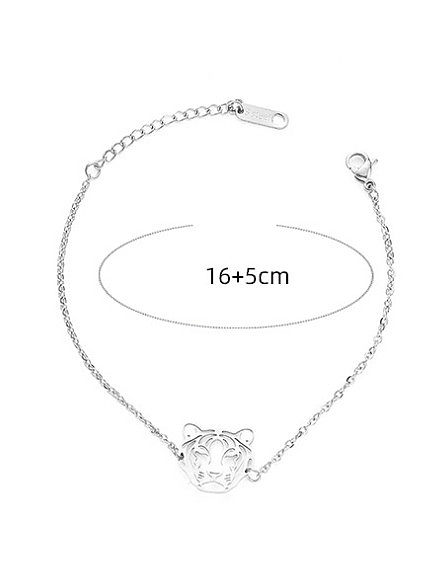 Stainless steel Hollow Tiger Minimalist Link Bracelet