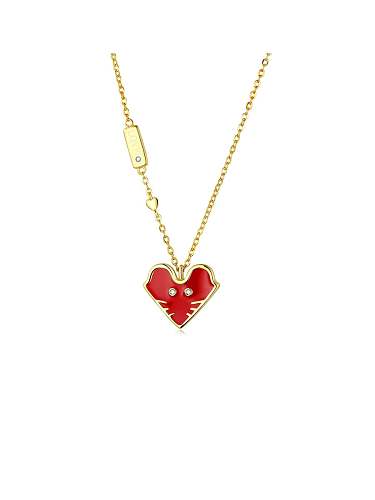 925 Sterling Silver With Gold Plated Minimalist Heart Necklaces