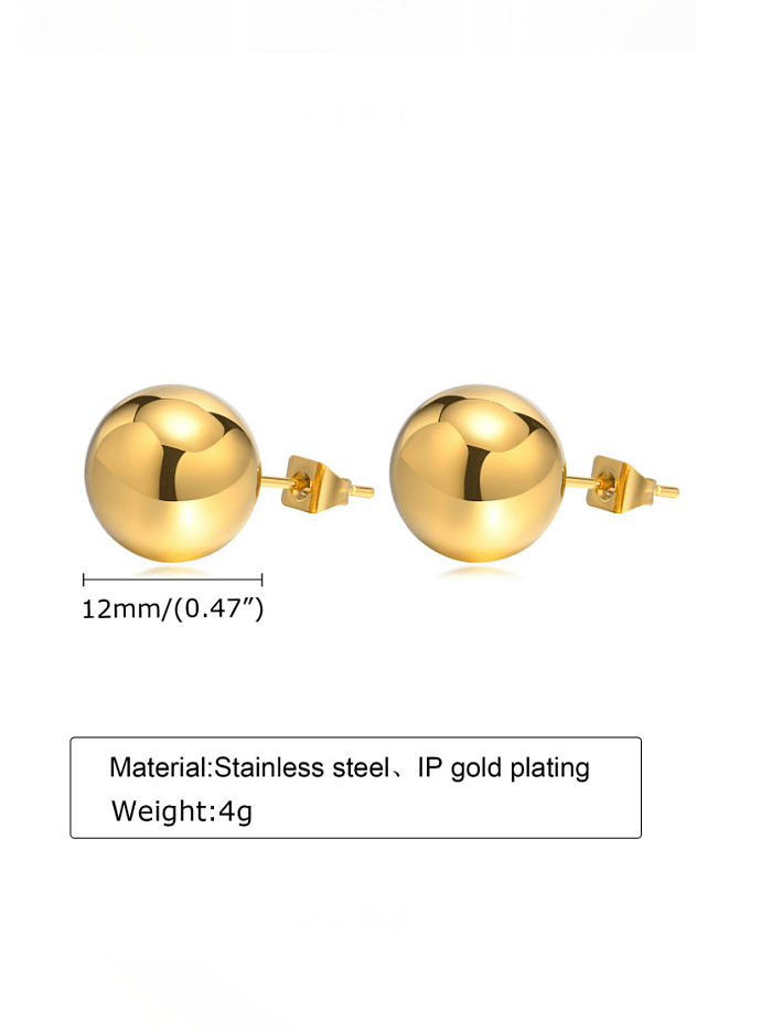 Titanium Steel Ball Minimalist Stud Earring