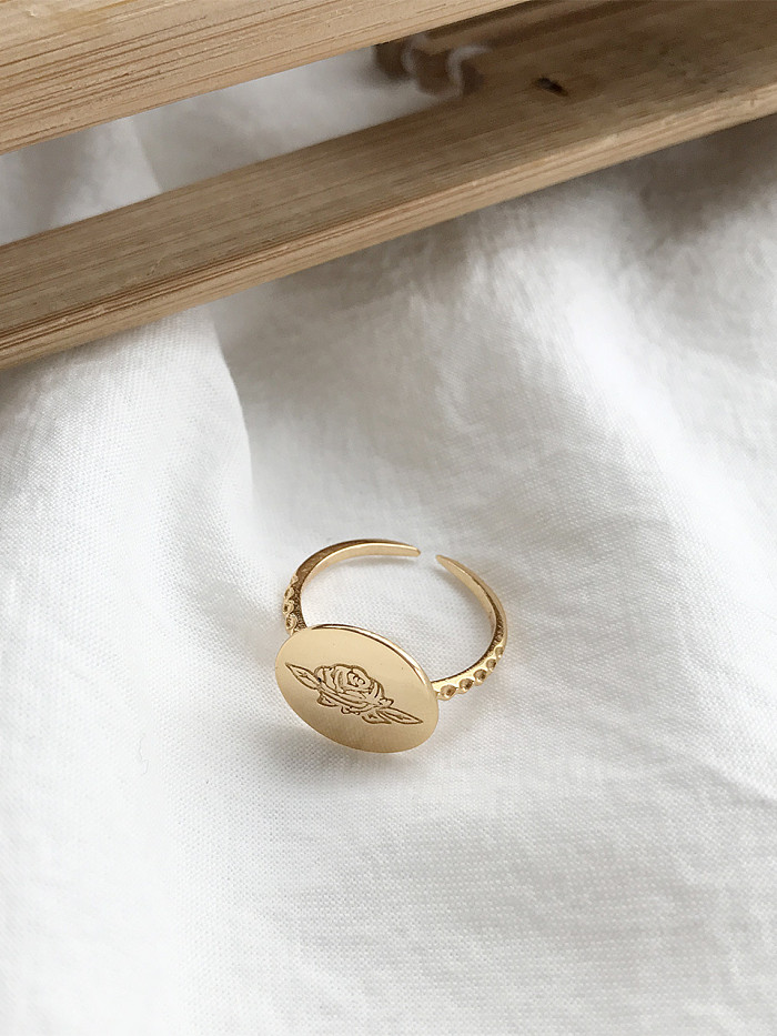 Sterling Silver Rose free size Ring