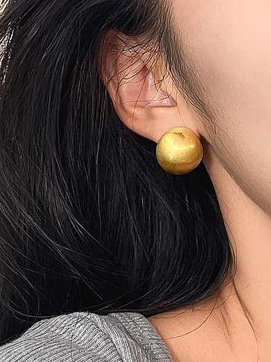 925 Sterling Silver Round Ball Minimalist Stud Earring
