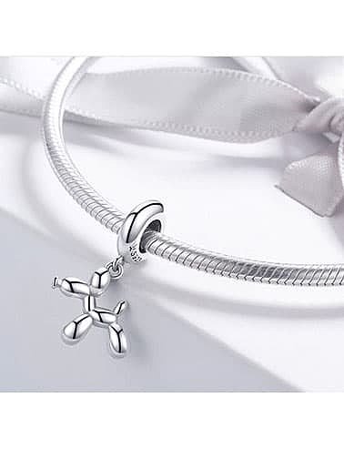 925 silver cute balloon dog charms