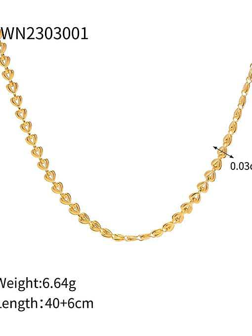 Conjunto de colar e pulseira de aço inoxidável geométrico Trend