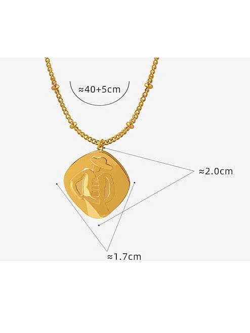 Geometrische Trend-Halskette aus Titanstahl