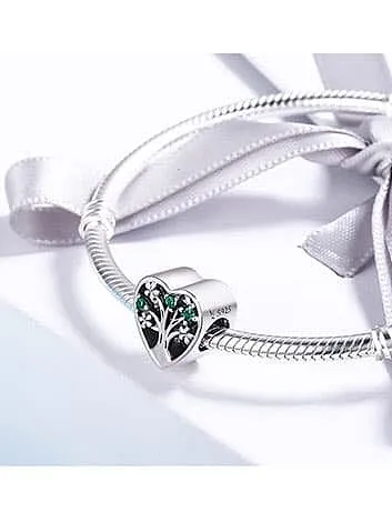 925 silver cute tree charms