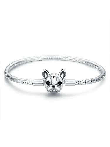 925 Silver Cute Dog Chain Bracelet