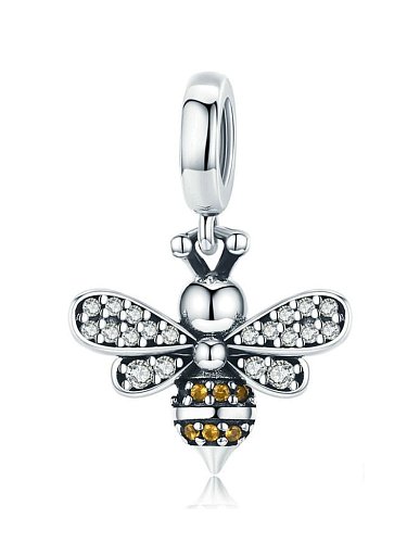 925 silver cute bee charms