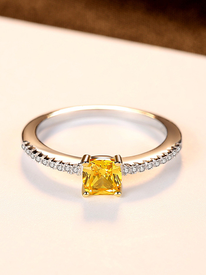 Sterling silver with citrine ring
