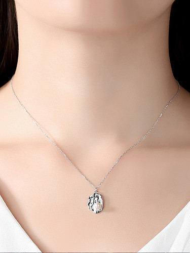 Pure Silver Natural Freshwater Pearl personality Necklace
