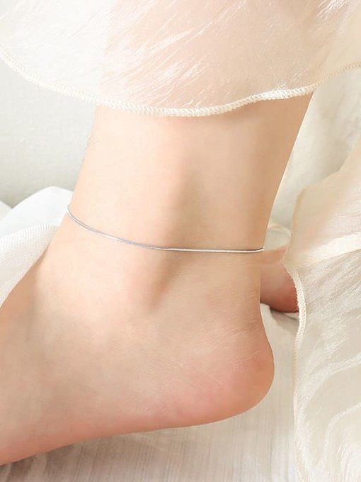 Titanium Steel Geometric Dainty Anklet