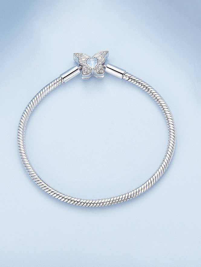 925 Sterling Silver Butterfly Dainty Link Bracelet