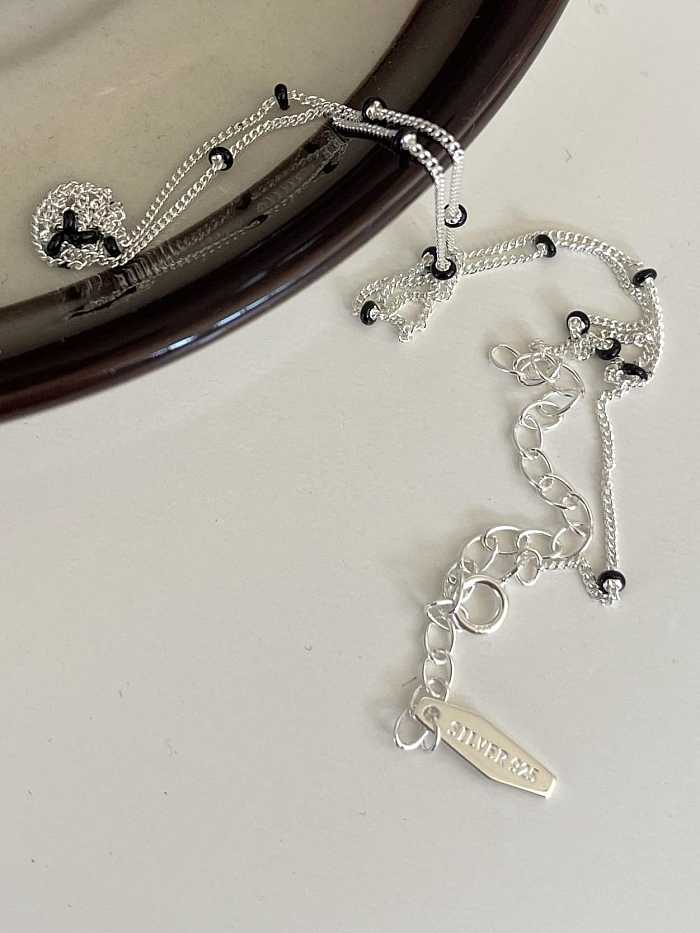 925 Sterling Silver Bead Irregular Minimalist Necklace