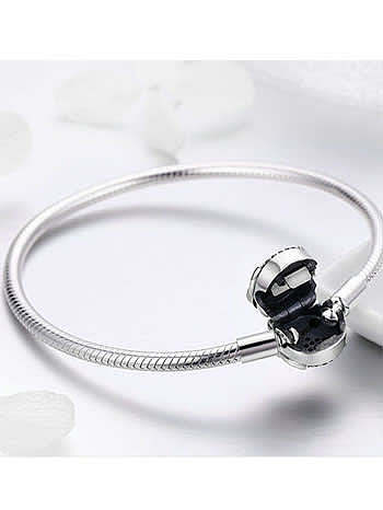 925 Silver Cute Owl Chain Bracelet