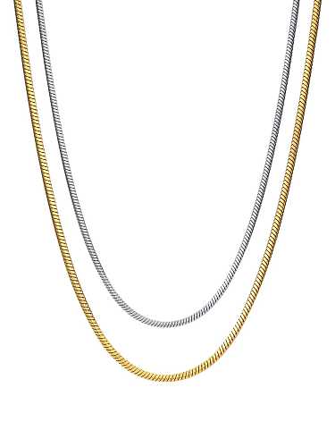 Titanium Steel Minimalist Snake Bone Chain Necklace