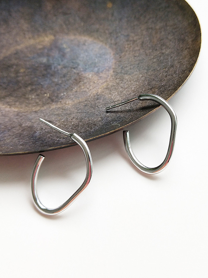 Sterling Silver geometric minimalist studs earring