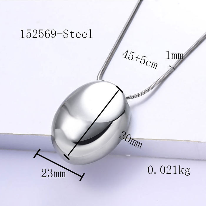 Stainless Steel Statement Pendant Necklace for Women