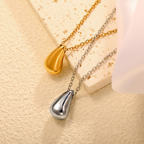 Simple Drop Stainless Steel Necklace