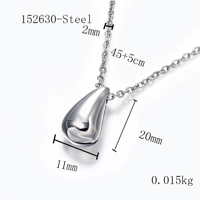 Simple Drop Stainless Steel Necklace