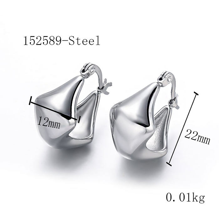 Simple Geometric Stainless Steel Earrings