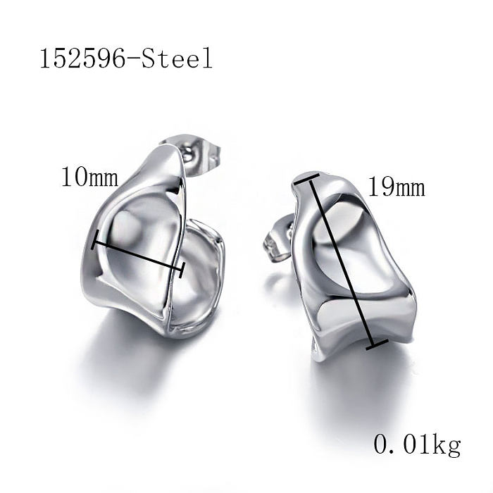 Simple Geometric Stainless Steel Earrings